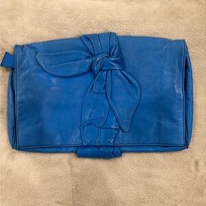 Etro soft leather Blue Clutch Bag